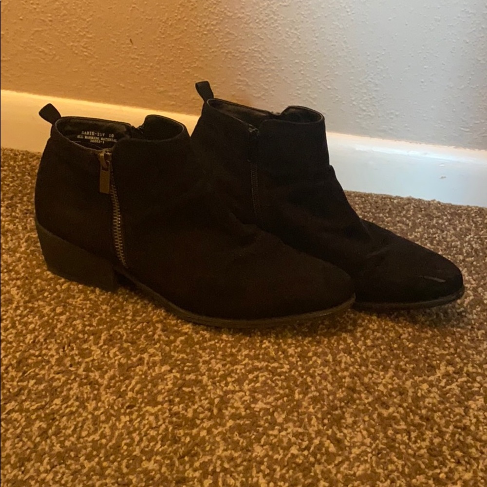 Black booties size 10